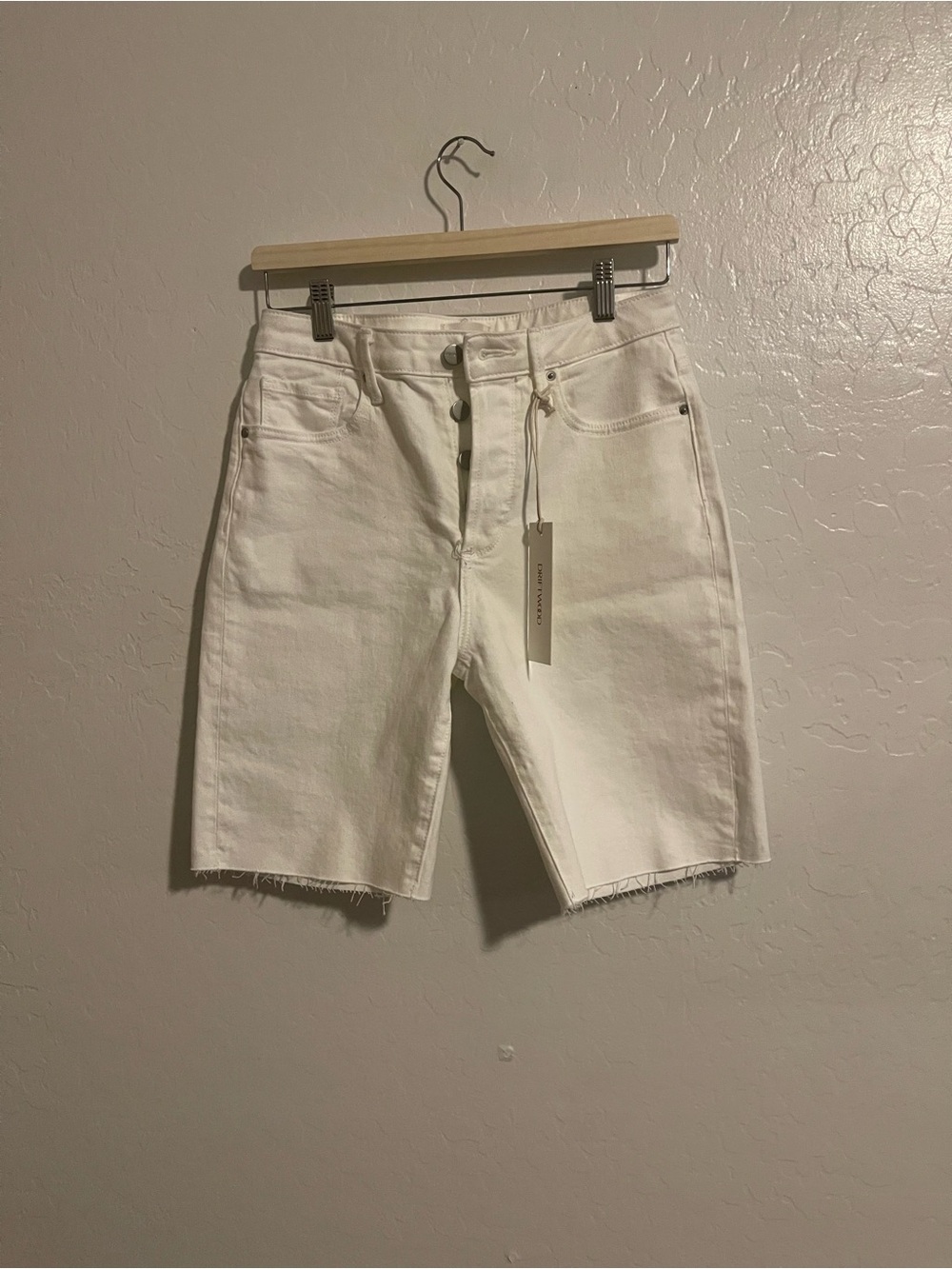 DRIFTWOOD White Denim Bermuda Shorts